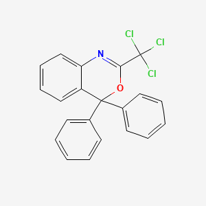 molecular formula C21H14Cl3NO B11098264 4,4-diphenyl-2-(trichloromethyl)-4H-3,1-benzoxazine 