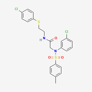 2-{3-Chloro[(4-methylphenyl)sulfonyl]anilino}-N-{2-[(4-chlorophenyl)sulfanyl]ethyl}acetamide