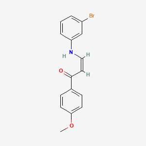 molecular formula C16H14BrNO2 B11098306 (2Z)-3-[(3-bromophenyl)amino]-1-(4-methoxyphenyl)prop-2-en-1-one 