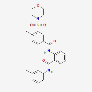 4-methyl-N-{2-[(3-methylphenyl)carbamoyl]phenyl}-3-(morpholin-4-ylsulfonyl)benzamide