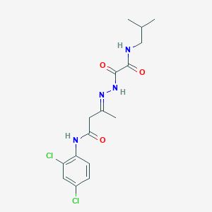 (3E)-N-(2,4-dichlorophenyl)-3-(2-{[(2-methylpropyl)amino](oxo)acetyl}hydrazinylidene)butanamide