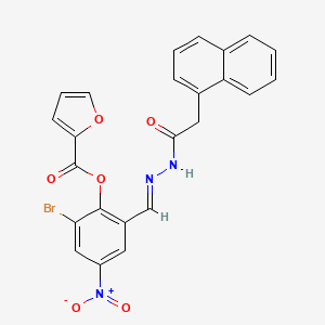 molecular formula C24H16BrN3O6 B11098333 2-bromo-6-{(E)-[2-(naphthalen-1-ylacetyl)hydrazinylidene]methyl}-4-nitrophenyl furan-2-carboxylate 