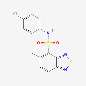 molecular formula C13H10ClN3O2S2 B11098341 N-(4-Chlorophenyl)-5-methyl-2,1,3-benzothiadiazole-4-sulfonamide 