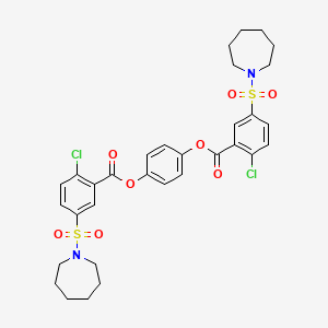 Benzene-1,4-diyl bis[5-(azepan-1-ylsulfonyl)-2-chlorobenzoate]