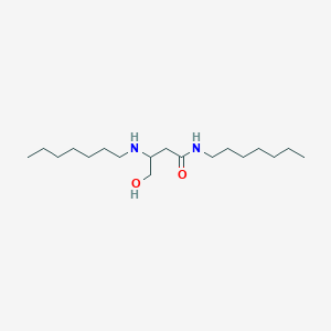 molecular formula C18H38N2O2 B11098363 N-heptyl-3-(heptylamino)-4-hydroxybutanamide 