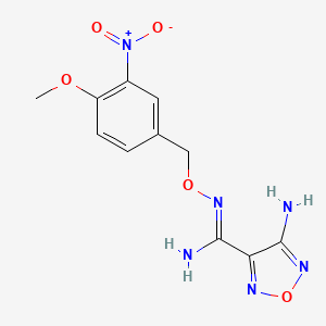 4-amino-N'-({3-nitro-4-methoxybenzyl}oxy)-1,2,5-oxadiazole-3-carboximidamide