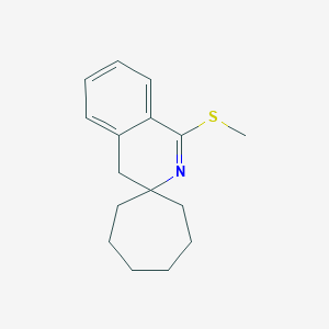 molecular formula C16H21NS B11098417 1'-(Methylthio)-4'H-spiro[cycloheptane-1,3'-isoquinoline] 