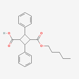 3-[(Pentyloxy)carbonyl]-2,4-diphenylcyclobutanecarboxylic acid