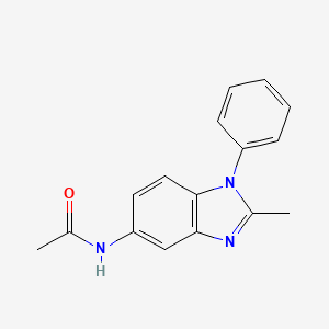 molecular formula C16H15N3O B11098456 N-(2-Methyl-1-phenyl-1H-benzoimidazol-5-yl)-acetamide 