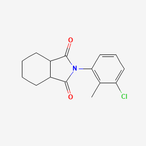 molecular formula C15H16ClNO2 B11098462 2-(3-chloro-2-methylphenyl)hexahydro-1H-isoindole-1,3(2H)-dione 