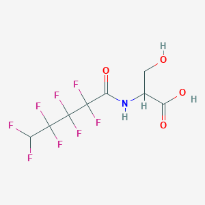 molecular formula C8H7F8NO4 B11098514 N-(2,2,3,3,4,4,5,5-octafluoropentanoyl)serine 