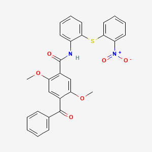 2,5-dimethoxy-N-{2-[(2-nitrophenyl)sulfanyl]phenyl}-4-(phenylcarbonyl)benzamide