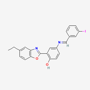 2-(5-ethyl-1,3-benzoxazol-2-yl)-4-{[(Z)-(3-iodophenyl)methylidene]amino}phenol