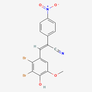 (2Z)-3-(2,3-dibromo-4-hydroxy-5-methoxyphenyl)-2-(4-nitrophenyl)prop-2-enenitrile