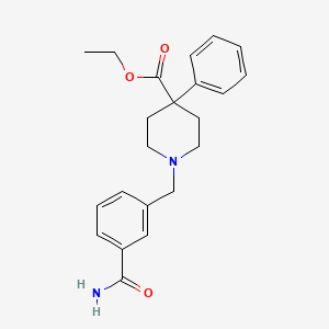 molecular formula C22H26N2O3 B11098556 Ethyl 1-(3-carbamoylbenzyl)-4-phenylpiperidine-4-carboxylate 