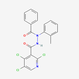 molecular formula C20H14Cl3N3O2 B11098561 2,4,5-trichloro-N'-(2-methylphenyl)-N'-(phenylcarbonyl)pyridine-3-carbohydrazide 