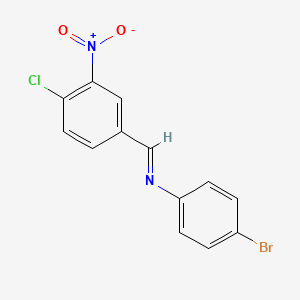 4-bromo-N-[(E)-(4-chloro-3-nitrophenyl)methylidene]aniline