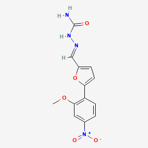 (2E)-2-{[5-(2-methoxy-4-nitrophenyl)furan-2-yl]methylidene}hydrazinecarboxamide