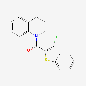 molecular formula C18H14ClNOS B11098668 (3-Chlorobenzo[b]thiophen-2-yl)(3,4-dihydroquinolin-1(2H)-yl)methanone 