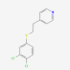 molecular formula C13H11Cl2NS B11098693 4-{2-[(3,4-Dichlorophenyl)sulfanyl]ethyl}pyridine 