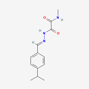 molecular formula C13H17N3O2 B11098696 N-methyl-2-oxo-2-{(2E)-2-[4-(propan-2-yl)benzylidene]hydrazinyl}acetamide 