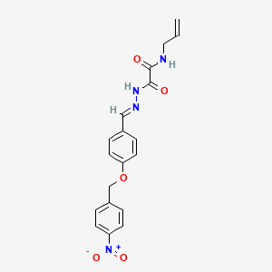 2-[(2E)-2-{4-[(4-nitrobenzyl)oxy]benzylidene}hydrazinyl]-2-oxo-N-(prop-2-en-1-yl)acetamide