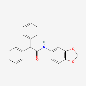 molecular formula C21H17NO3 B11098716 N-(1,3-benzodioxol-5-yl)-2,2-diphenylacetamide 