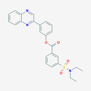 3-(Quinoxalin-2-yl)phenyl 3-(diethylsulfamoyl)benzoate