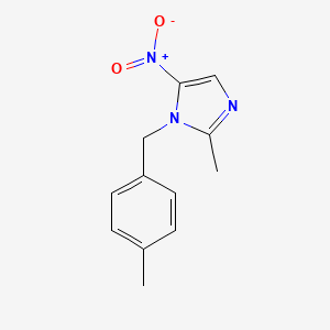 molecular formula C12H13N3O2 B11098728 2-Methyl-1-(4-methyl-benzyl)-5-nitro-1H-imidazole 