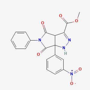 Methyl 6a-(3-nitrophenyl)-4,6-dioxo-5-phenyl-1,3a,4,5,6,6a-hexahydropyrrolo[3,4-c]pyrazole-3-carboxylate