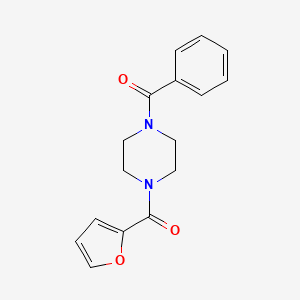 molecular formula C16H16N2O3 B11098742 Furan-2-yl[4-(phenylcarbonyl)piperazin-1-yl]methanone 