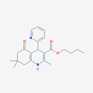 Butyl 2,7,7-trimethyl-5-oxo-4-(pyridin-2-yl)-1,4,5,6,7,8-hexahydroquinoline-3-carboxylate