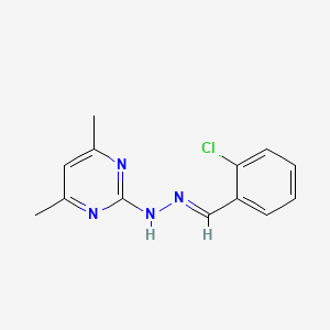 molecular formula C13H13ClN4 B11098763 2-[(2E)-2-(2-chlorobenzylidene)hydrazinyl]-4,6-dimethylpyrimidine 