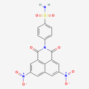 molecular formula C18H10N4O8S B11098824 4-(5,8-dinitro-1,3-dioxo-1H-benzo[de]isoquinolin-2(3H)-yl)benzenesulfonamide 