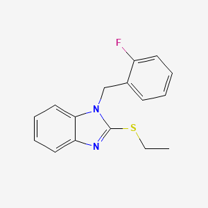 molecular formula C16H15FN2S B11098830 2-(Ethylsulfanyl)-1-(2-fluorobenzyl)-1H-benzimidazole 