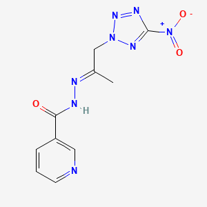 N'-[(2E)-1-(5-nitro-2H-tetrazol-2-yl)propan-2-ylidene]pyridine-3-carbohydrazide