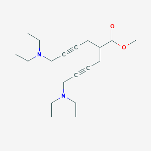 molecular formula C19H32N2O2 B11098856 6-Diethylamino-2-(4-diethylamino-but-2-ynyl)-hex-4-ynoic acid methyl ester 