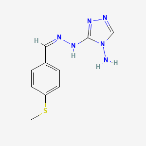 3-{(2Z)-2-[4-(methylsulfanyl)benzylidene]hydrazinyl}-4H-1,2,4-triazol-4-amine