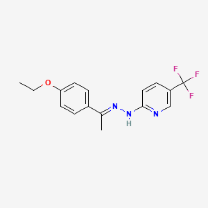 2-{(2E)-2-[1-(4-ethoxyphenyl)ethylidene]hydrazinyl}-5-(trifluoromethyl)pyridine