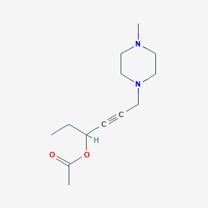 molecular formula C13H22N2O2 B11098956 6-(4-Methylpiperazin-1-yl)hex-4-yn-3-yl acetate CAS No. 312509-79-8