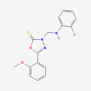 3-[(2-Fluoroanilino)methyl]-5-(2-methoxyphenyl)-1,3,4-oxadiazole-2(3H)-thione