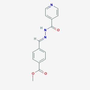 molecular formula C15H13N3O3 B11099002 methyl 4-{(E)-[2-(pyridin-4-ylcarbonyl)hydrazinylidene]methyl}benzoate 