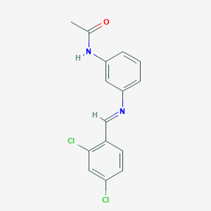 N-(3-{[(E)-(2,4-dichlorophenyl)methylidene]amino}phenyl)acetamide