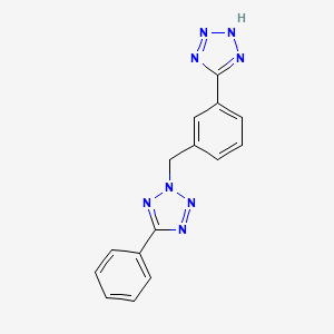 molecular formula C15H12N8 B11099040 5-phenyl-2-[3-(2H-tetrazol-5-yl)benzyl]-2H-tetrazole 