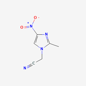 molecular formula C6H6N4O2 B11099064 Imidazole, 1-(cyanomethyl)-2-methyl-4-nitro- CAS No. 19765-08-3