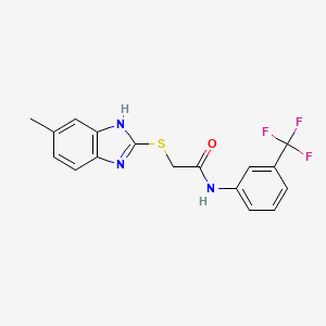 2-[(5-methyl-1H-benzimidazol-2-yl)sulfanyl]-N-[3-(trifluoromethyl)phenyl]acetamide