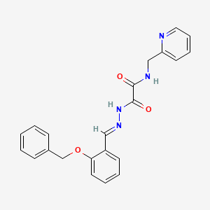 2-{(2E)-2-[2-(benzyloxy)benzylidene]hydrazinyl}-2-oxo-N-(pyridin-2-ylmethyl)acetamide