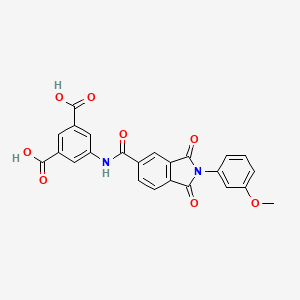 5-({[2-(3-methoxyphenyl)-1,3-dioxo-2,3-dihydro-1H-isoindol-5-yl]carbonyl}amino)benzene-1,3-dicarboxylic acid