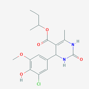 molecular formula C17H21ClN2O5 B11099128 Butan-2-yl 4-(3-chloro-4-hydroxy-5-methoxyphenyl)-6-methyl-2-oxo-1,2,3,4-tetrahydropyrimidine-5-carboxylate 