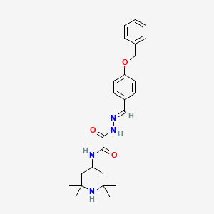 2-{(2E)-2-[4-(benzyloxy)benzylidene]hydrazinyl}-2-oxo-N-(2,2,6,6-tetramethylpiperidin-4-yl)acetamide